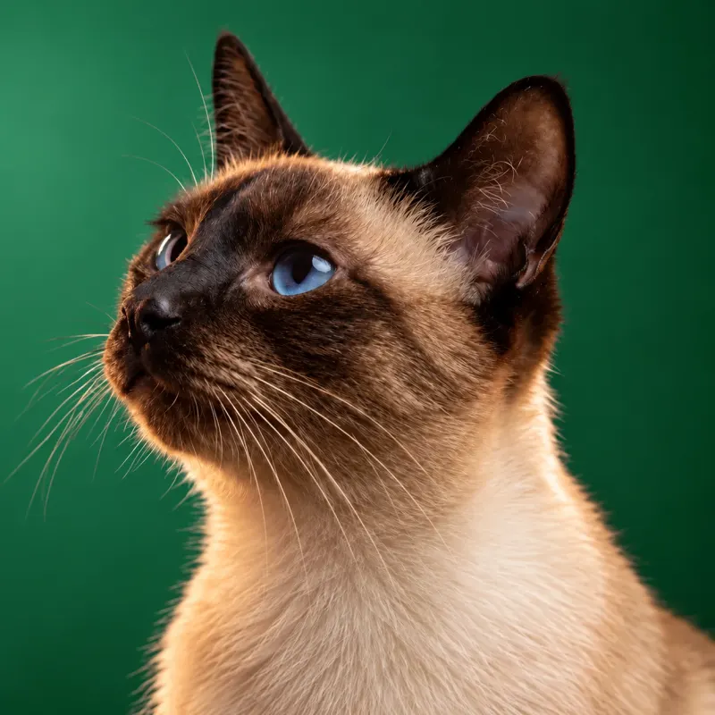 Gato siamês atendido na Clínica Veterinária Palmeiras
